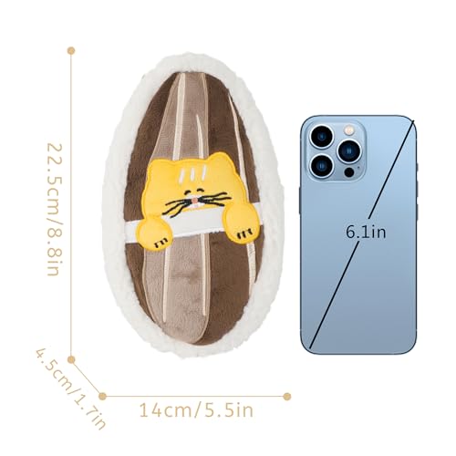 Image of Minache Women Sunflower Seeds Plush Stationery Pouch Pen Pencil Case Ladies Cosmetic Bag