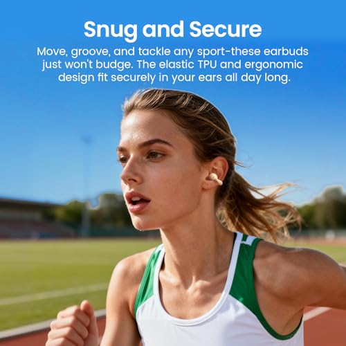 Clip On Earbuds, Open Ear Headphones Mini Air Conduction Headphones IPX6 Waterproof Bluetooth Earbuds, Bluetooth 5.4 Ear Clip Earphones for Running Walking, Workout - Black - Image 5