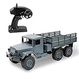 【Scheinwerfer & Schlagabsorbierfähigkeit】 Super helle LED-Scheinwerfer von rc Auto mit Fernbedienung eine ungehinderte Fahrt in der Nacht gewährleisten.Ausgestattet mit Anti-Schock-Premium-Gummireifen, und installieren Sie vier mentale Stoßdämpfer zu einer Verringerung der Schwingung der Fernbedienung LKW zu schützen.