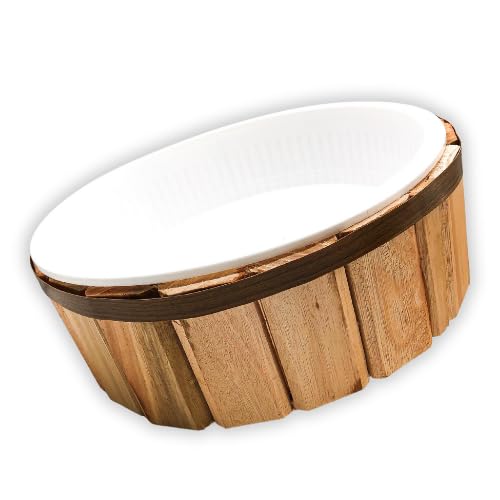 Ofurô para Spa dos Pés Madeira + Bacia de Plástico