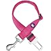Blueberry Pet 19 Colors Classic Dog Seat Belt Tether for Dogs Cats, Very Berry, Durable Safety Car Vehicle Seatbelts Leads Use with Harness