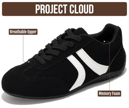 Image of Project Cloud Barefoot Shoes Women - Memory Foam Lace-Up Womens Sneakers - Lightweight & Non Slip Womens Shoes Casual - All-Day Women's Fashion Sneakers for 2026 (Goal)