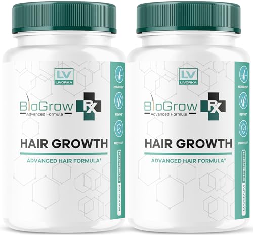 (2 Pack) Bio Grow Capsules, Bio Grow, Bio Grow Hair, Bio Grow Advanced Formula, Bio Grow Hair Growth, Bio Grow Hair Growth Gummies, Bio Grow RX 120 Capsules for 2 Months