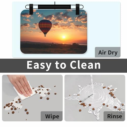 Tapis de nourriture pour chien au design montgolfière élégant et absorbant - 6