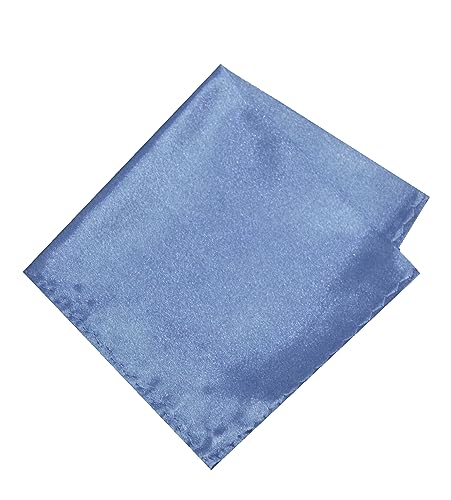 Image of TIE STUDIO Men's Solid Pocket Square | Size- 10cm x 10cm | Colour-Royal Blue | Pack of 1 |