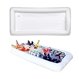 SHUOXI Aufblasbarer Getränkehalter Schwimmender Bier Party Kühler Eiskübel Bierkühler Schwimmender Getränkehalter Für Pool Party Spielzeug Sommer Schwimmbad Themenparty 134*65cm