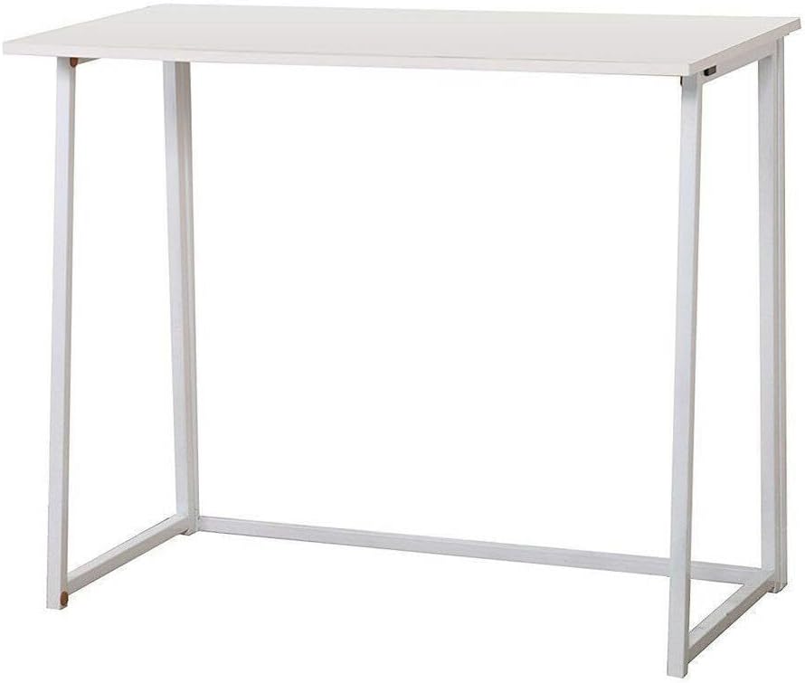 Folding Small Desk - Versatile Laptop Study Writing Table - White - Space-Saving Design - Perfect for Home Office