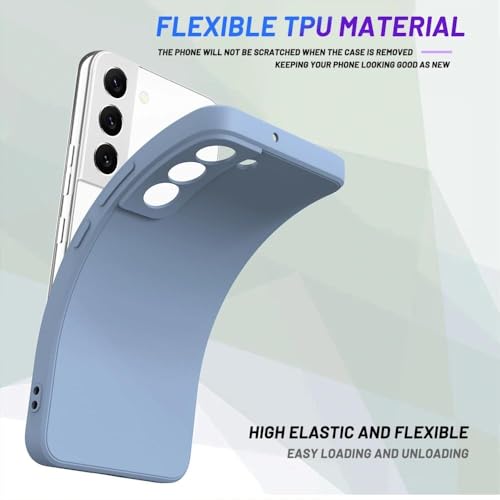 ULXITEYU Soft TPU Slim Case for Samsung Galaxy S22 Plus, Lightweight, Snug Fit, Drop-Resistant, Shock-Absorbent, Scratch-Resistant, Grass Gray - image 4