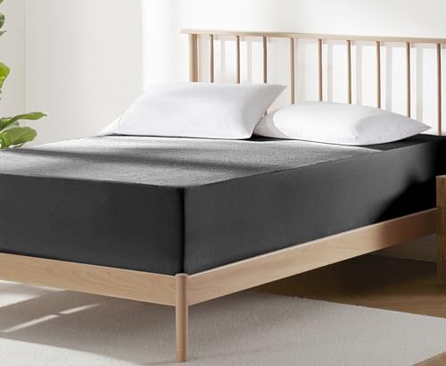 Image of VAS COLLECTIONS Cotton Feel Ultra Soft Mattress Protector King Size (78 x 72 Inches, Grey) | Breathable Hypoallergenic Fitted Mattress Cover | Elastic Bed Protector | Stain Resistant, Grey
