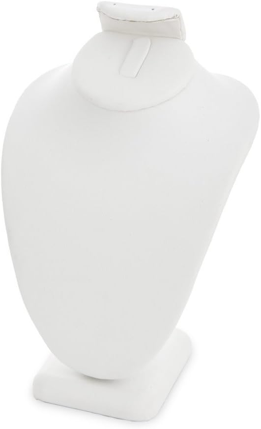 Combination Jewelry Display Bust 6-1/4 Tall White
