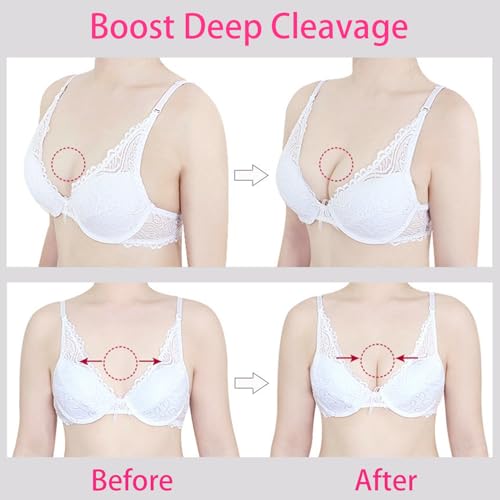 Image of Double-sided Adhesive Bra Inserts, Ultra Soft Lightweight Breast Enhancement Sticky Bra Pads Invisible Bikini Padding Inserts Reusable Washable Breast Pads
