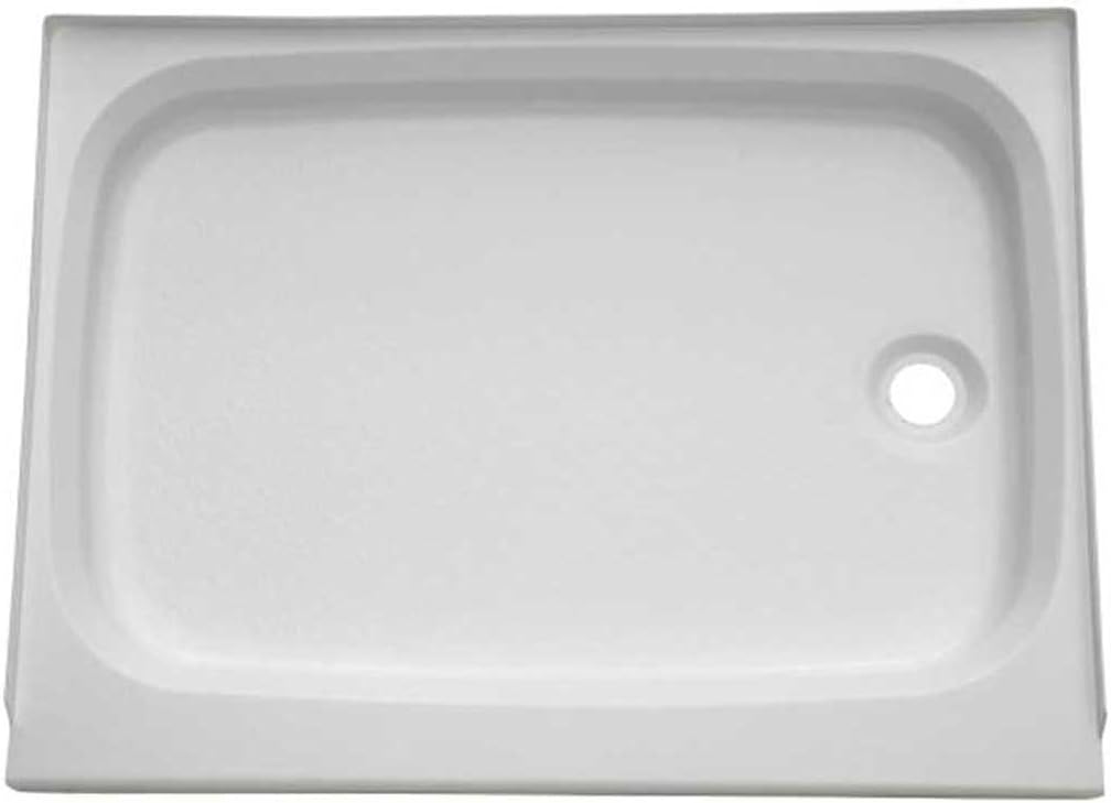 Lippert Replacement 24" x 46" White Shower Pan with Right Drain for RVs, Manufactured Homes, Travel Trailers, 5th Wheels, and Motorhomes - 210383
