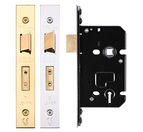 3 Lever Mortice Sash Door Lock Body Union 2277 Replacement ZURS364 ZURS376 (64mm Case Size - 44.5mm Backset, Satin Stainless Steel)
