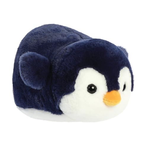 Peluche pingouin Aurora Spudsters de 28 cm aux finitions soignées blanc bleu
