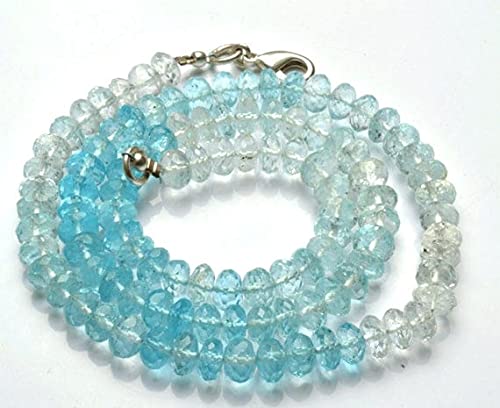 Perles en vraie pierre naturelle bleu ciel pour réparer et créer des colliers