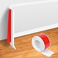 Wall Baseboard Molding Trim 4 Inch x 10 Feet Peel and Stick Trim Molding Flexible Self-Adhesive Vinyl Cove Base Trim Strip for Wall, Floor, Corner and Home Decor, White
