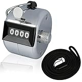 Amble Tally Clicker Counter, Metal Case Mechanical Clicker Digital Handheld Tally Counter with Nylon Lanyard