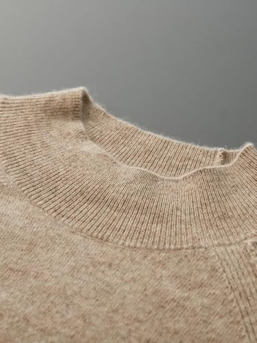 Men's Cashmere Sweater with Shoulder Sleeves and Stand-Up Neck Casual Knitted Sweater3