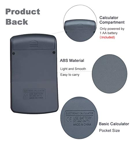 Basic Calculator Dual Power 8 Digit Desktop Calculator (Black,Set Of 5) #TOP2