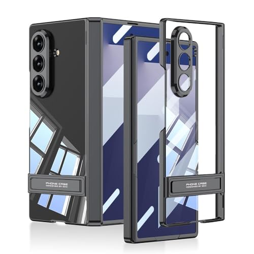 Coque Galaxy Z Fold 7 noire rigide avec protège-écran et charnière magnétique