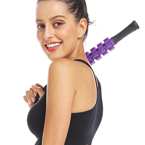 Haste massageadora de ioga para atletas que reduzem a dor (verde), Roxa, Size 1