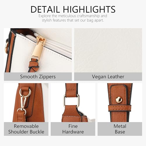 Image of TANTOMI Hobo Crossbody Bags for Women Vegan Leather Purses and Handbags Bucket Bags Ladies Shoulder Purses for Everyday