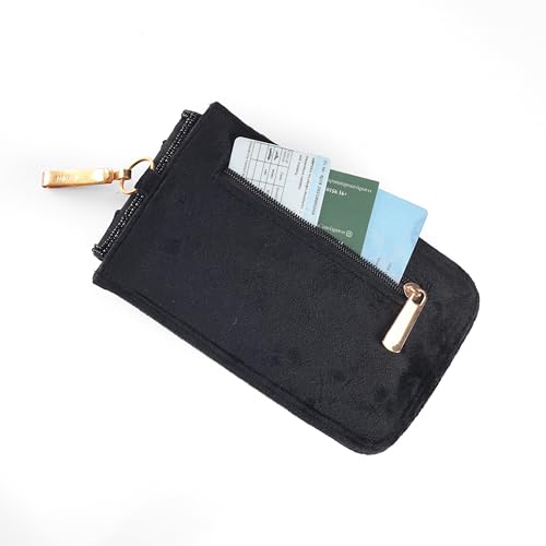 Image of J I ACCESSORIES Velvet Saree Clutch Mobile Pouch Waist Clip Ladies Purse Gift For Women