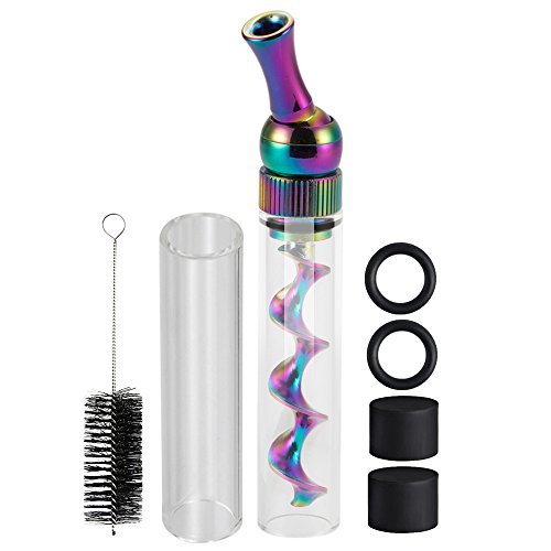 Scotte, macinatore di tabacco ed erbe in lega di zinco, supporto per pipa, custodia per pipa, in vetro 125mm*60mm*27mm Purple