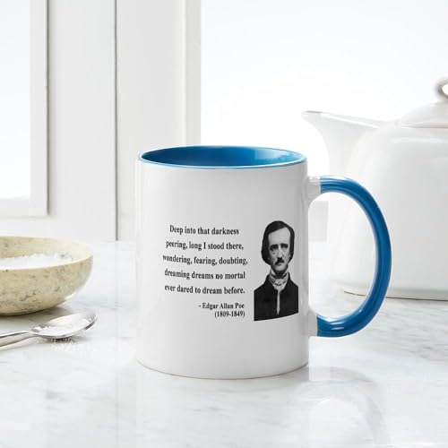 Taza de cerámica CafePress Edgar Allan Poe 11 oz miniatura 6