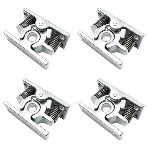 Bloepum 4Pcs Spring Loaded Door Easy Lock Stop Catch Release Clamp Double Roller Catch (Mp-3)