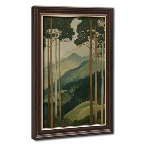 Affiche sur toile forêt et montagnes pour créer un salon chaleureux
