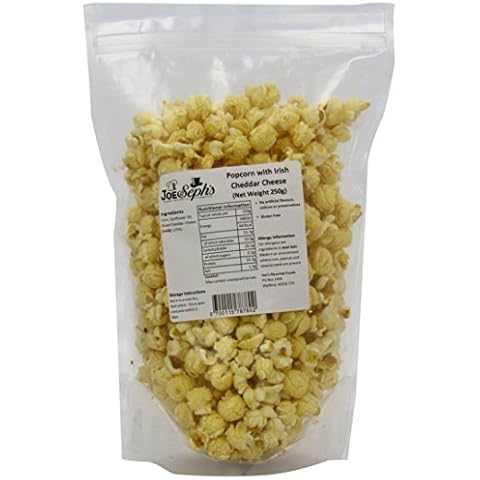 Joe & Seph's Cheddar Cheese Popcorn Bulk Catering Pack - 1 x Bulk Bag | Handmade in UK, using real cheese | Gluten Free | Air-popped | All-natural ingredients | Movie night in - 250g Cover