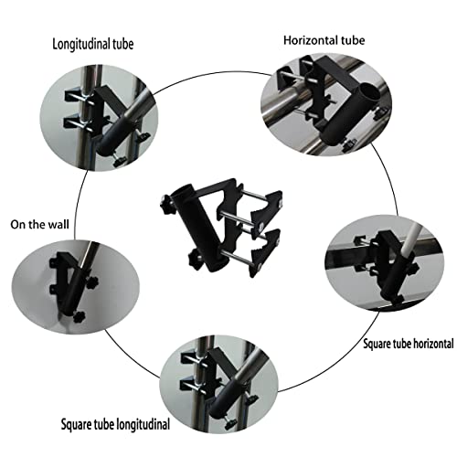 Kswlor Heavy Duty Flagpole Mount Bracket For Balcony Railing Truck Flag Pole Holder Clamp,Flag Pole Holder Bracket Wall Mounted,Horizontal And Vertical Railings Installation,Strong And Rust Free #TOP1