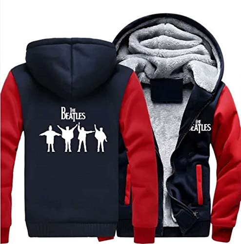MHLYY Sweat à Capuche zippé pour Hommes, Hiver épais The Beatles Sweat-Shirt Polaire doublé Sherpa Veste Chaude - Les Beatles, Paul McCartney, John Lennon, RIngo Starr, George Harrison MHLYY Sweat à Capuche zippé pour Hommes, Hiver épais The Beatles Sweat-Shirt Polaire doublé Sherpa Veste Chaude