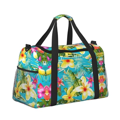 summer style hawaiian print Carry on Bag Underseat Personal Item Bag Travel Duffel Bag Gym Carry On Sports Bag3
