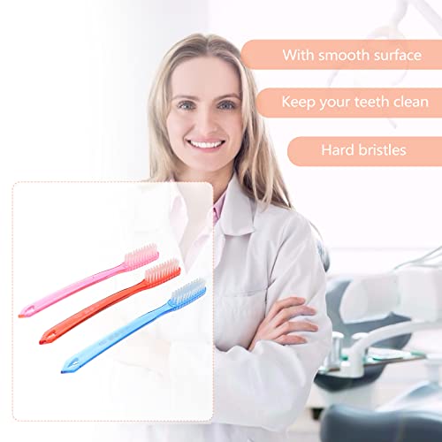 Supvox 6Pcs Premium Manual Hard Bristles Toothbrush For Adult Teeth Stain Cleaning (Random) #TOP6