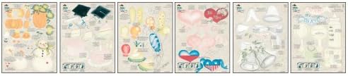 One Stroke Worksheet Packs, 1017 Celebrations