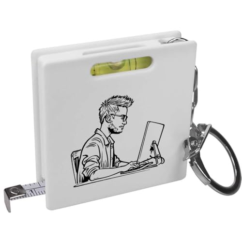 Azeeda 'Software Developer' Keyring Tape Measure/Spirit Level Tool (KM00037583)