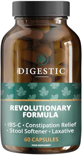 Digestic - Laxative for Constipation Relief, Stool Softener 100% Natural, Colon Detox Cleanse, Bloating Relief Gas Relief