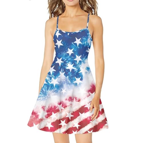 Image of Biyejit Women Casual Loose Dress Strap Long Summer Beach Swing Dress