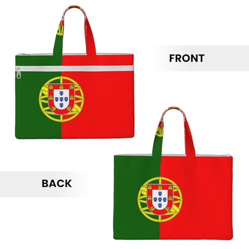 Portuguese Flag Canvas Document Bag Briefcase For Professionals And Executives3