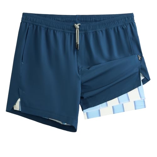 Image of maamgic Mens 5 inch Gym Running Shorts for Men 2 in 1 Quick Dry Workout Athletic Shorts