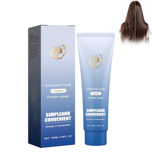 Corrección de proteínas Crema para alisarse al cabello, crema para el cabello de corrección de proteínas de seda y gloss, suavizado de nutrición rápido, para pelos secos y secos (1PC)