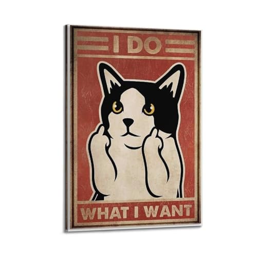 Affiches Cat What I Want pour sublimer un grand mur vide salon 60 x 90 cm