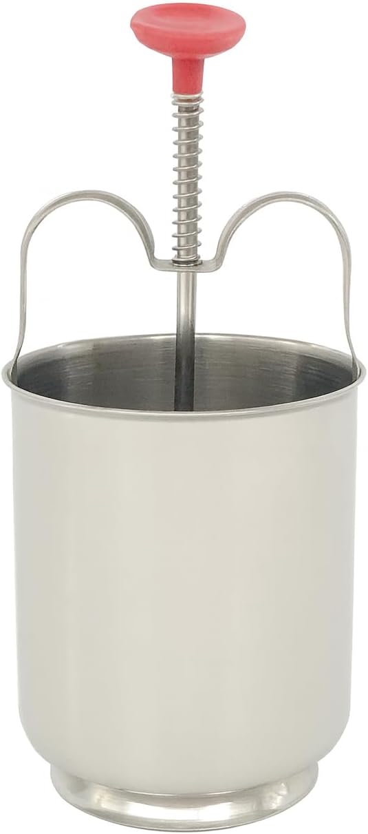 DBY Medu Vada Maker - Stainless Steel Dispenser - Silver - Modern Style - Perfectly Shaped & Crispy Medu Vada
