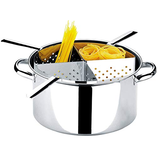 Brinox - Espagueteira 4 Divisorias 10L Savoy 31x16, 5cm - Aço Inox