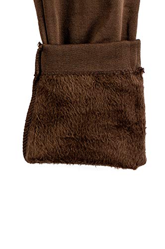 Mopas Womens Seamless Fur Lined Fleece Leggings - Coffee #TOP4