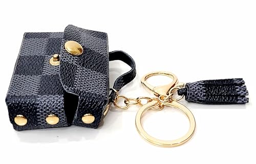 Image of JSR Designer Mini Bag Keychain with Tassel, Gold Chain, Multiple Patterns, Fashion Accessory For Car Bike Purses And Gifting