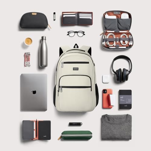 Image of YAMTION Laptop Backpack for Men and Women, Black Backpack, School Backpack for Boys and Girls, Bookbag, Work Backpack Fits 15.6 Inch Laptop and Notebook