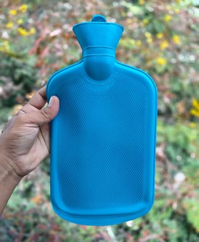 AHCS Hot Water Bottle Bag Thick Rubber Ware Relaxing Hand Feet Warming Water Filling Cold Therapy Warmer Water Bags (Big)